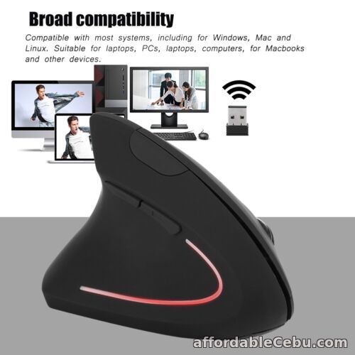 1st picture of Left-Handed 2.4GHz Wireless USB Ergonomic Vertical Optical Mouse For PC Laptop For Sale in Cebu, Philippines