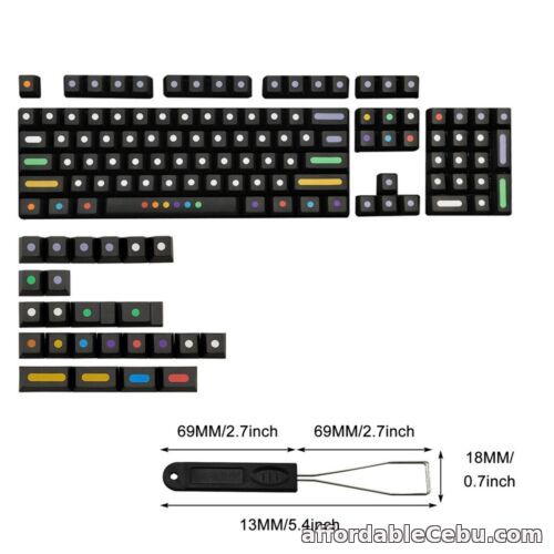 1st picture of Practical durable 128 Keys keycap wear resistance PBT Black Key Cap For Keyboard For Sale in Cebu, Philippines