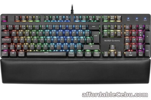 1st picture of Mars Gaming MK5RFR, Mechanical RGB Keyboard, Padded Wristrest For Sale in Cebu, Philippines