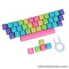 Rainbow 39 Keys Thick PBT Keycaps Double Shot Keycap for Cherry Game Mechanical