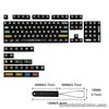 Practical durable 128 Keys keycap wear resistance PBT Black Key Cap For Keyboard