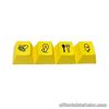 4PCS PBT Sublimation Mechanical Keyboard Keycap R1/R4 Height for  Cherry