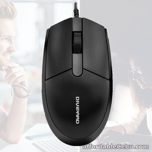 1st picture of Black Wired Mouse, 1200DPI Optical Mouse, Symmetrical Design, Ergonomic Shape For Sale in Cebu, Philippines