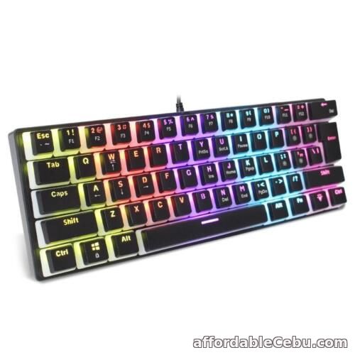 1st picture of Ergonomic Keyboard USB Wired 61 Keys Mechanical Keyboard USB Wired RGB Backlit For Sale in Cebu, Philippines