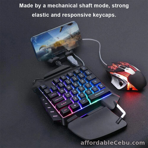 1st picture of One-Handed Mechanical Gaming Keyboard RGB Backlit Portable Mini Gaming KeypTU For Sale in Cebu, Philippines