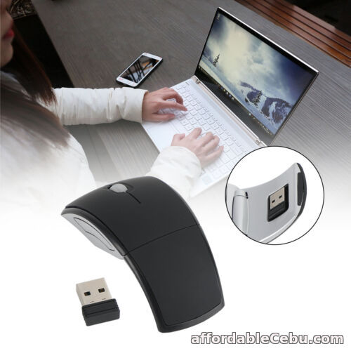 1st picture of Foldable Folding 2.4Ghz Wireless Optical Mouse Mice With USB Receiver Black RA For Sale in Cebu, Philippines