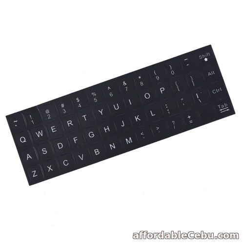 1st picture of English Keyboard Replacement Stickers White on Black Any PC Computer Laptop For Sale in Cebu, Philippines