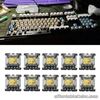 10Pcs Mechanical Keyboard Gateron MX 3 Pin Yellow Switch Transparent Case