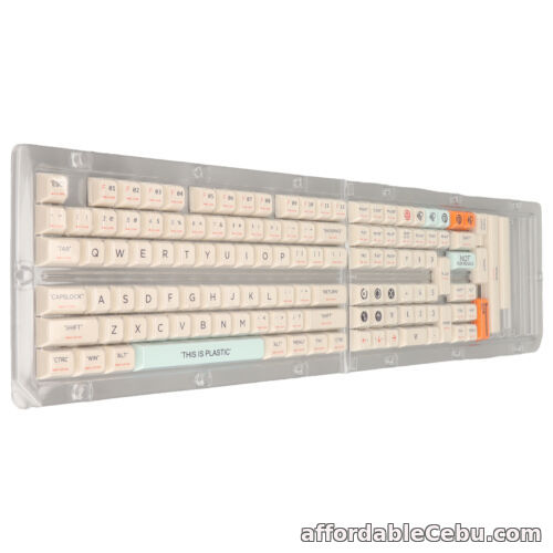 1st picture of 128 Keys PBT Keyboard Keycaps Orange Blue Beige XDA Height For Sale in Cebu, Philippines