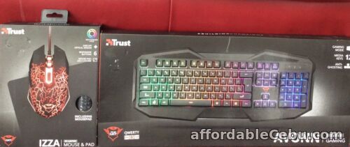 1st picture of Trust Gaming GXT 830-RW Avonn Keyboard LED Illuminated And Izzy Mouse & Pad For Sale in Cebu, Philippines