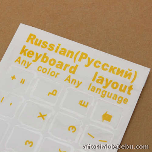 1st picture of Russian standard keyboard layout sticker letters on replacement* For Sale in Cebu, Philippines