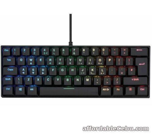 1st picture of ADX MK06 Mechanical RGB Gaming Keyboard 60% - Black, Red Switch For Sale in Cebu, Philippines
