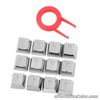 2-Key Pbt Keycaps Gold-Plated Metal Personality Light Transmission