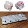 Transparent Linear Switches w/ 67g Gold-Plated Spring Smooth Pink Stem Keyswitch