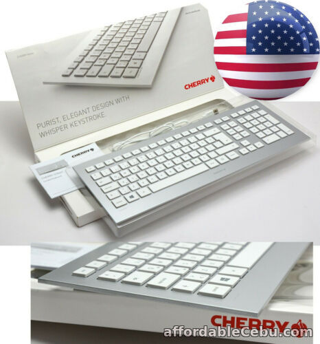 1st picture of Cherry Very Beautiful Design Keyboard Strait JK-0300 Aluminium Look Slim English For Sale in Cebu, Philippines
