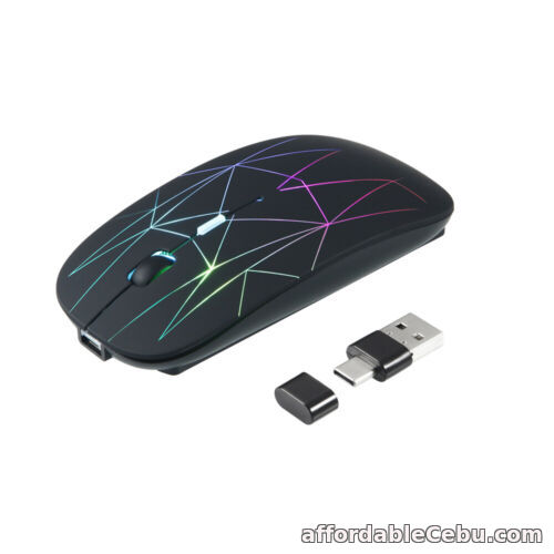 1st picture of Wireless TYPE-C rechargeable optical mouse RGB colorful light For Sale in Cebu, Philippines