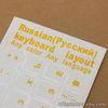Russian standard keyboard layout sticker letters on replacement/