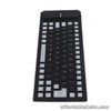(Black)Foldable Silicone Keyboard Lightweight Portable Silicone Keyboard With