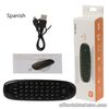 Russian English C120 Fly Air Mouse 2.4G Mini Wireless Keyboard Rechargeable for