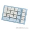 (Blue White) Mechanical Numeric Keypad Ergonomic Design Small 21 Key RGB