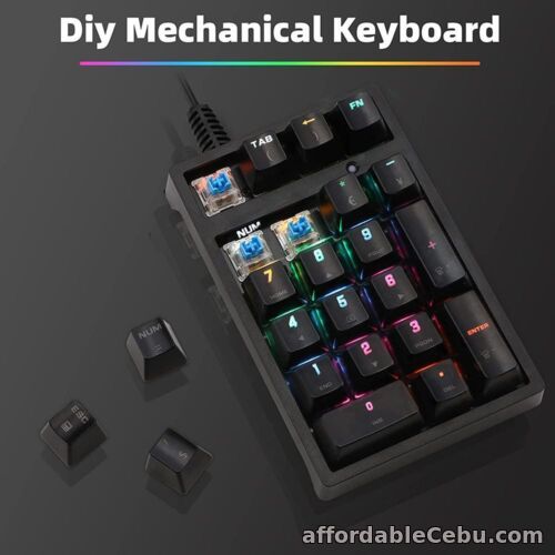 1st picture of 21 Keys K21 RGB Backlight Number Pad Numpad Accounting Keyboard Numeric Keypad For Sale in Cebu, Philippines