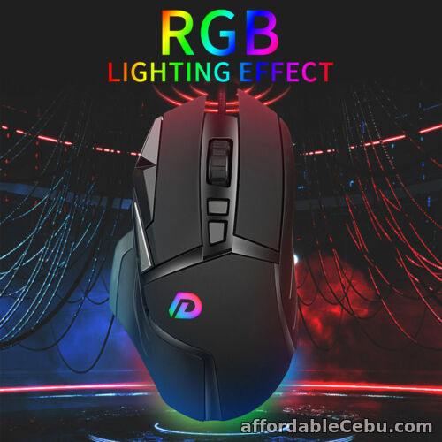 1st picture of 8 Programming Buttons Adjustable 800-7200DPI Wired Gaming Mouse Colorful RGB RA For Sale in Cebu, Philippines