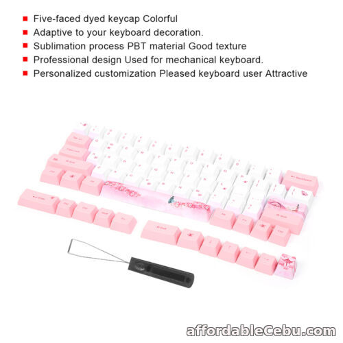 1st picture of 73PCs Sublimation Keycaps PBT Mechanical Keyboard Accessory PC Parts With Cut For Sale in Cebu, Philippines