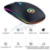 1 Pcs 2.4GHz Wireless Mouse USB Rechargeable RGB Cordless Mice Universal For PC