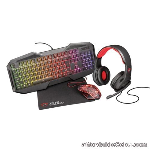 1st picture of Trust Gaming GXT 788RW 4-in-1 PC Gaming Bundle - Keyboard, Headset, Mouse & Pad For Sale in Cebu, Philippines