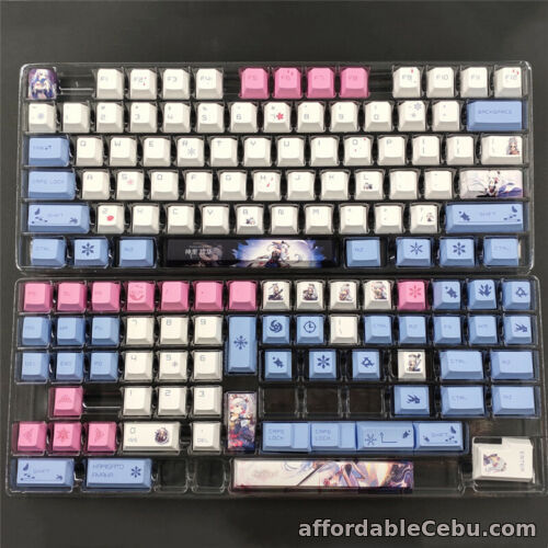 1st picture of Genshin Impact Kamisato Ayaka 130 Keys PBT Keycaps Set for Cherry MX Keyboard For Sale in Cebu, Philippines