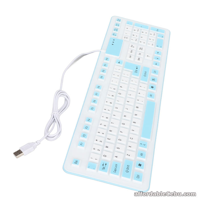 1st picture of Foldable Silicone Keyboard 106 Keys Foldable USB Wired Keyboard Keycaps NEW For Sale in Cebu, Philippines