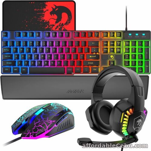 1st picture of UK Wired Gaming Keyboard & Mouse Headset Wrist Rest RGB for PC Mac PS4 XBOX one For Sale in Cebu, Philippines