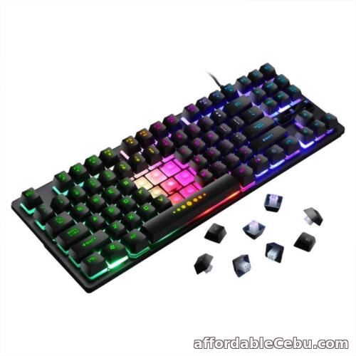 1st picture of GK-10 Gaming Mechanical Keyboard Wired RGB Backlit 87 Keys For PC For Sale in Cebu, Philippines