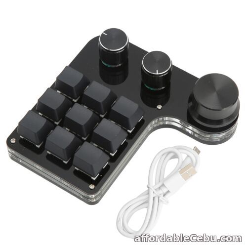 1st picture of Mini Gaming Keypad 3 Knobs RGB Backlit Programmable 9 Key Keypad Kit For Sale in Cebu, Philippines