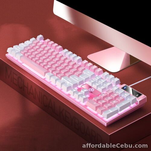 1st picture of 104 Keys Mechanical Keyboard Backlit Keyboard Wired Keyboard Gaming Keyboard For Sale in Cebu, Philippines