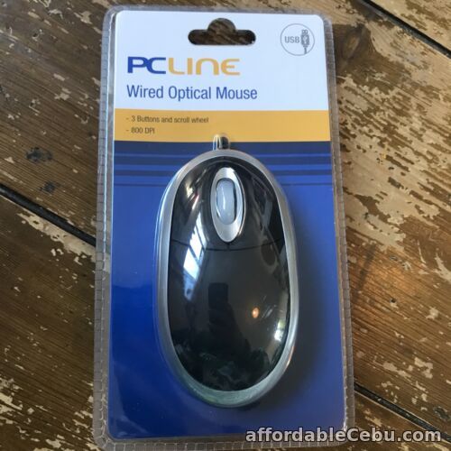 1st picture of PC Line Wired Optical mouse Black New Sealed For Sale in Cebu, Philippines