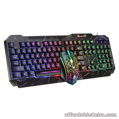 1st picture of Gaming Keyboard Mouse Set Rainbow LED Wired USB For PC Laptop Desktop Computer For Sale in Cebu, Philippines