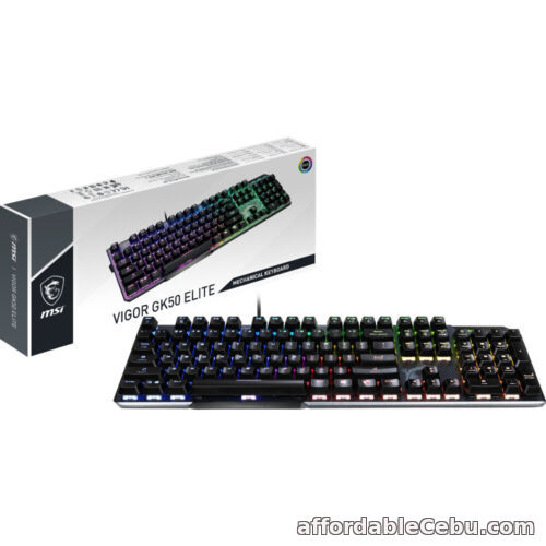1st picture of MSI VIGOR GK50 ELITE Mechanical Gaming Keyboard UK QWERTY LED Backlit - Black For Sale in Cebu, Philippines