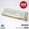 Logitech White Deluxe 250 Ps/2 Keyboard De Qwertz New German Keyboard German