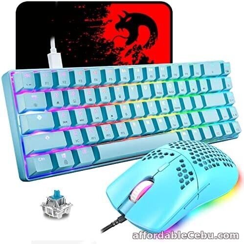 1st picture of 60% Mechanical Keyboard, Hyperlight Mouse With Programmable Buttons & Mouse Mat For Sale in Cebu, Philippines