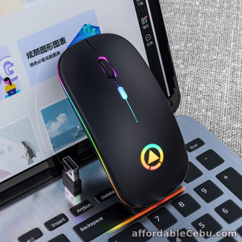 1st picture of 2.4GHz Wireless Optical Mouse Mice USB Rechargeable LED Mute Mouse For PC. For Sale in Cebu, Philippines