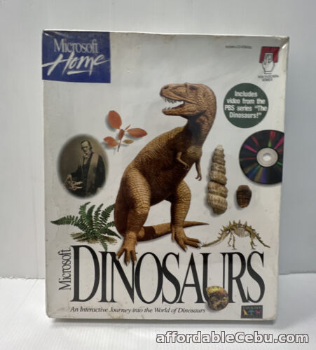 1st picture of Microsoft Dinosaurs CD-ROM (Mac 1993) Big Box Software For Sale in Cebu, Philippines