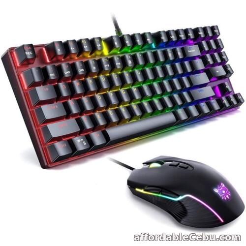 1st picture of PC Gaming Keyboards RGB Backlit Universal Wired Gaming Keyboard and Mouse Sets For Sale in Cebu, Philippines
