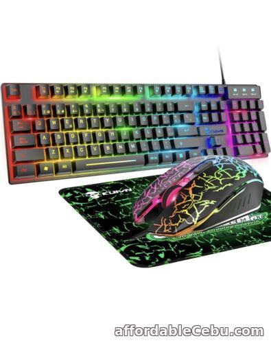 1st picture of Gaming Keyboard and Mouse Sets RGB Backlit Ergonomic Usb Mechanical Feel... For Sale in Cebu, Philippines