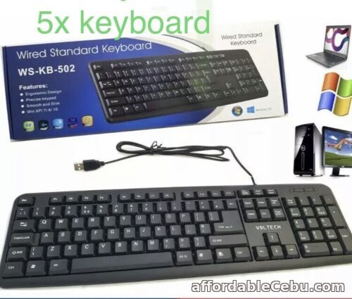 1st picture of 5x USB Wired Keyboard UK Layout For PC Laptop Computer Desktop Win XP ... For Sale in Cebu, Philippines