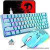 60% Mechanical Keyboard, Hyperlight Mouse With Programmable Buttons & Mouse Mat