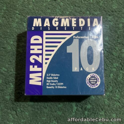 1st picture of *New Sealed* 10x 3.5" Blank HD 1.44Mb Formatted MF2HD Magmedia Diskettes For Sale in Cebu, Philippines