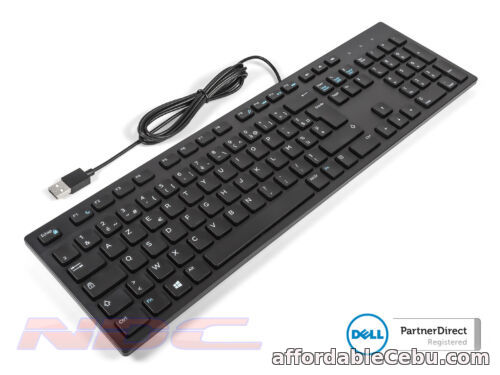 1st picture of NEW Dell KB216 FRENCH Slim Office Multimedia Desktop Keyboard (BLACK) For Sale in Cebu, Philippines