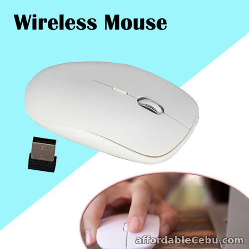 1st picture of Wireless Mouse Cordless Optical Scroll 2.4GHz for PC Laptop Computer USB White For Sale in Cebu, Philippines