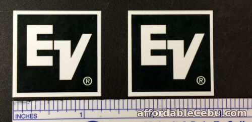 1st picture of EV Electro-Voice ElectroVoice Speaker Badge Logo Emblem Square Aluminum Pair For Sale in Cebu, Philippines